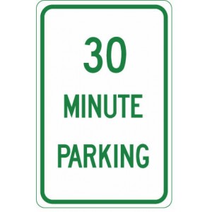 30 Minute Parking Sign
